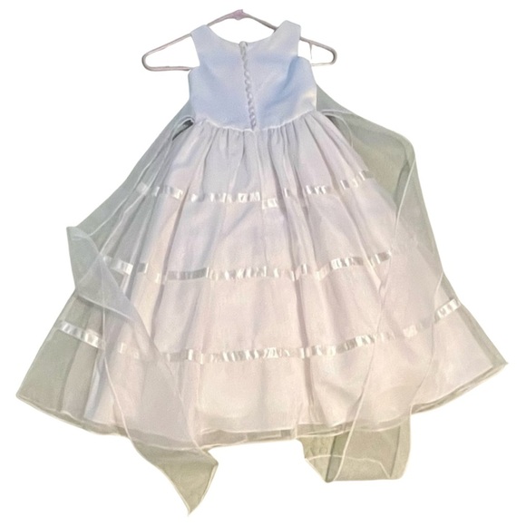 "Little Maiden" Elegant White Kids Dress - Picture 4 of 7